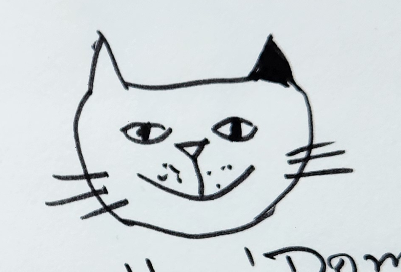 Handgezeichnete Katze Pünktchen