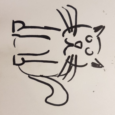 Unbenannte Katzenzeichnung