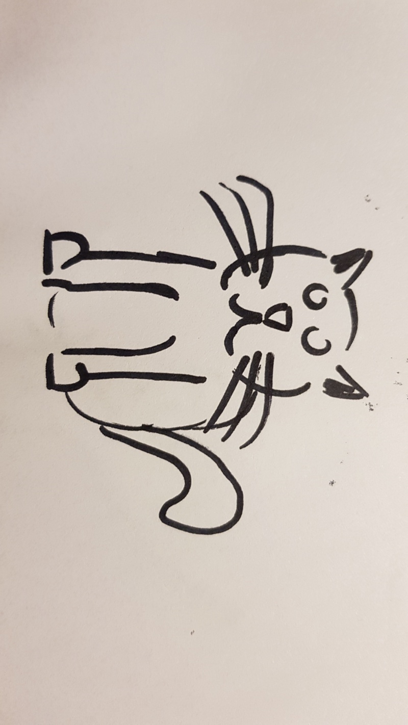 Handgezeichnete Katze Unbenannt