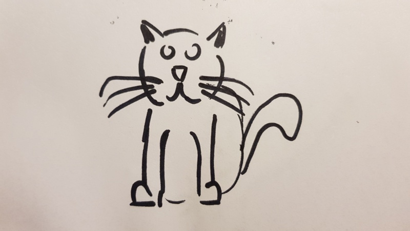 Handgezeichnete Katze Unbenannt