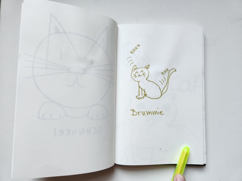 Handgezeichnete Katze Unbenannt