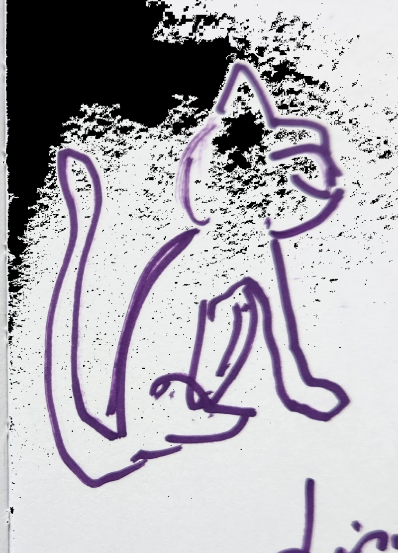 Handgezeichnete Katze Wuschelmaus