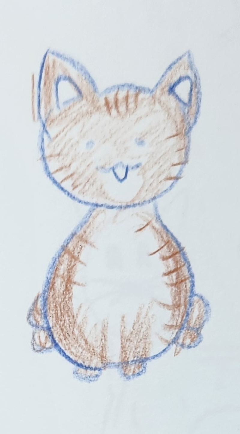 Handgezeichnete Katze Schmuhsnatzel