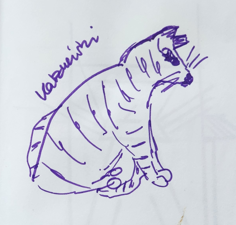 Handgezeichnete Katze Vasuvirhi