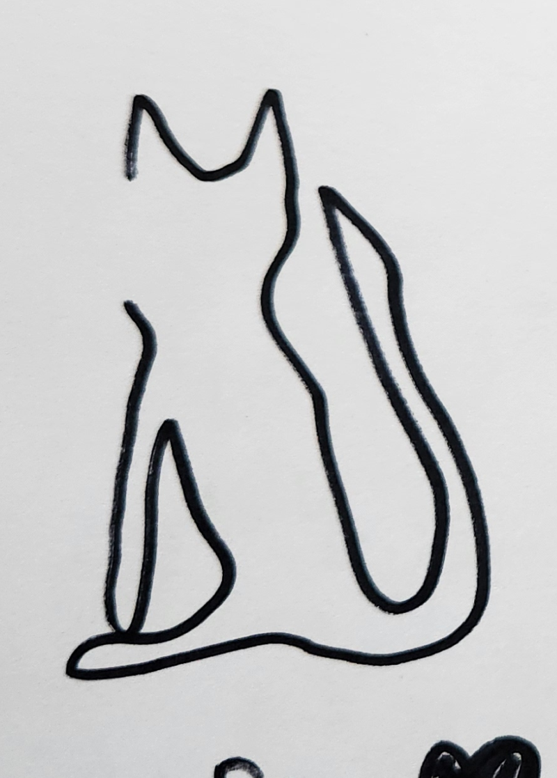 Handgezeichnete Katze Wischel