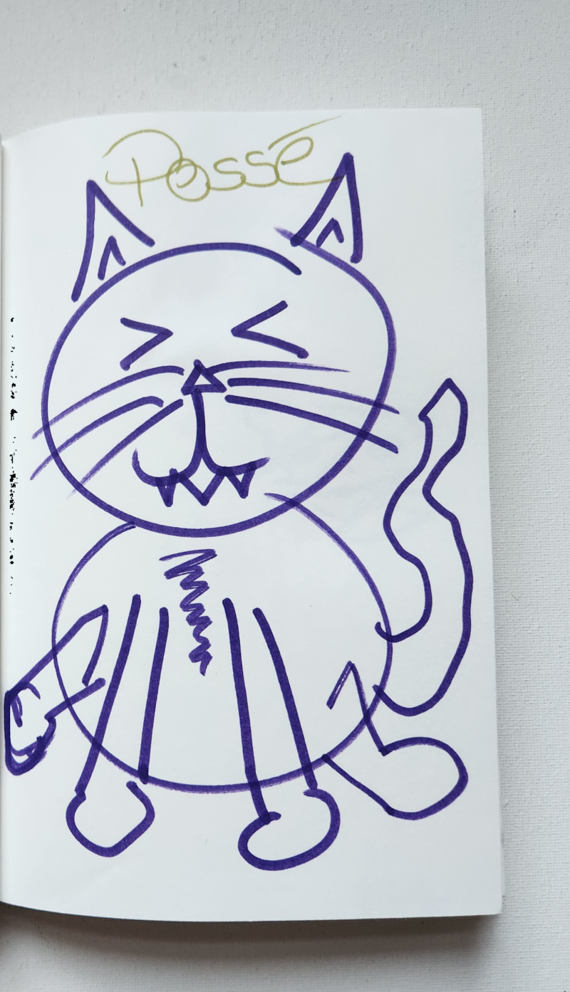 Handgezeichnete Katze Posse
