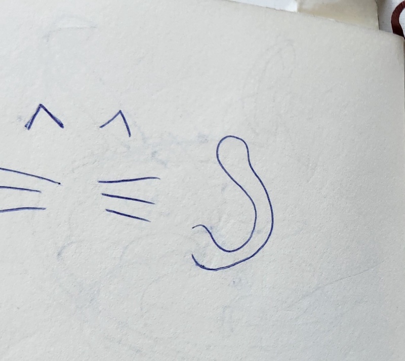 Handgezeichnete Katze Hellen