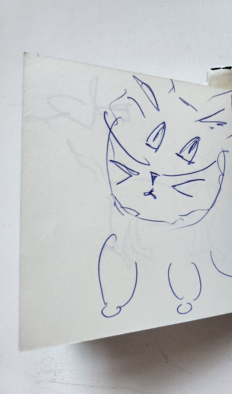 Handgezeichnete Katze Wuschelohr