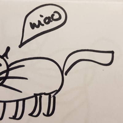Unbenannte Katzenzeichnung