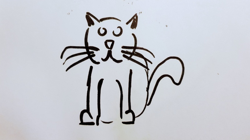 Handgezeichnete Katze Unbenannt