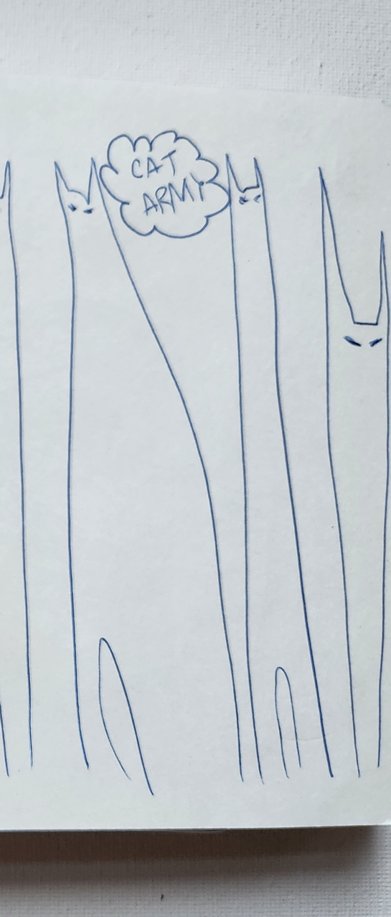 Handgezeichnete Katze CAT ARMY