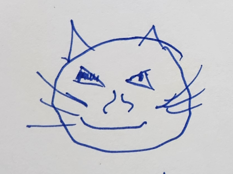 Handgezeichnete Katze Schnurzackl