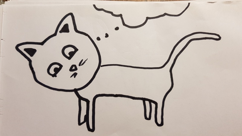 Handgezeichnete Katze Unbenannt