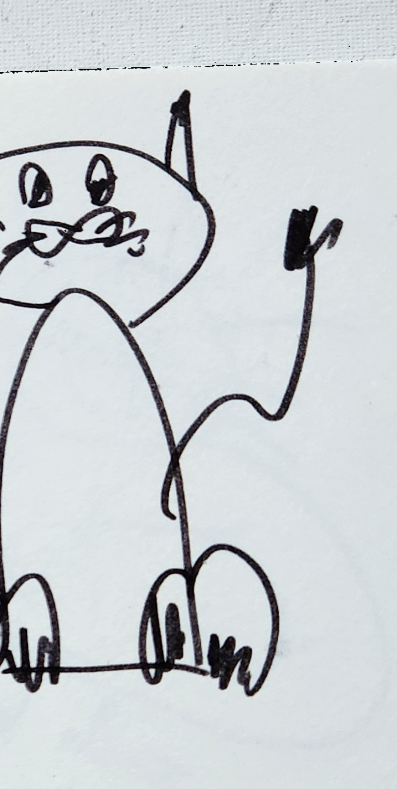 Handgezeichnete Katze Winkpfote