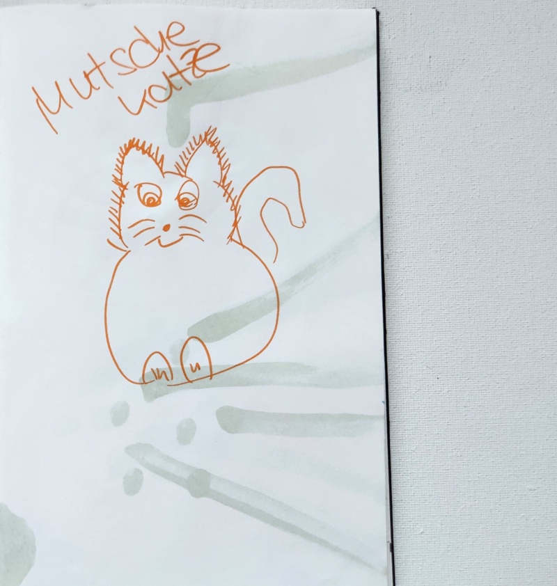 Handgezeichnete Katze Mutsche Katze