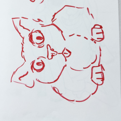 Rote Pfote