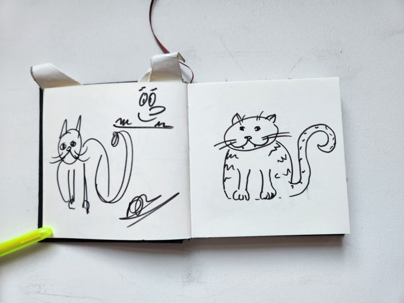 Handgezeichnete Katze Unbenannt