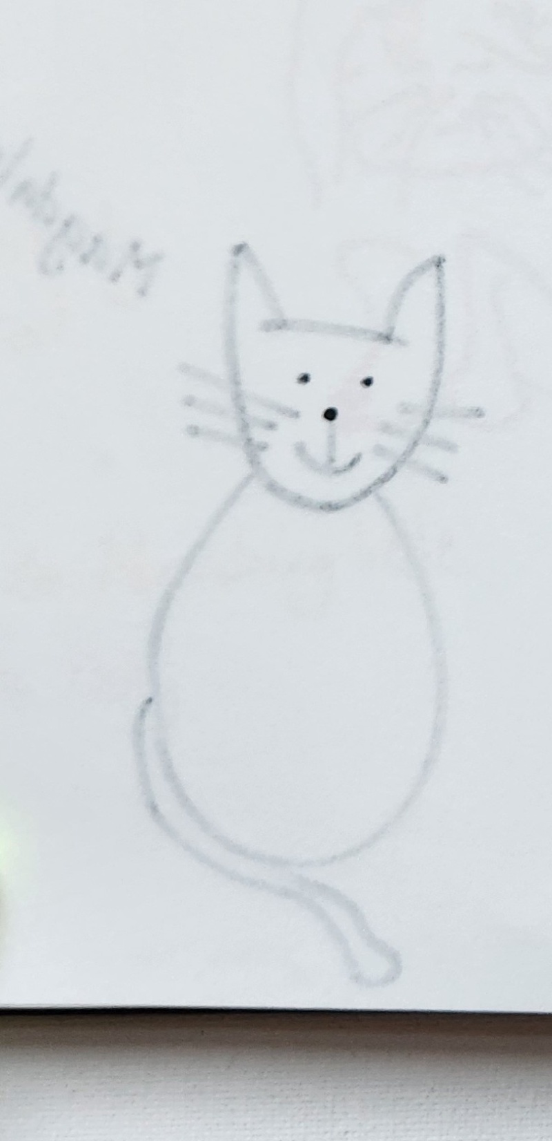 Handgezeichnete Katze Pünktchen