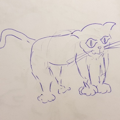 Unbenannte Katzenzeichnung