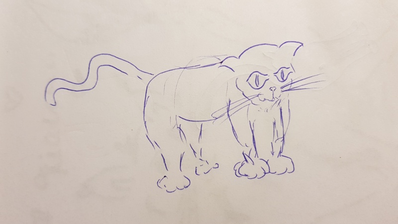 Handgezeichnete Katze Unbenannt