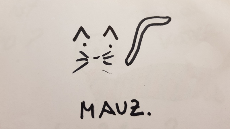 Handgezeichnete Katze Mauz