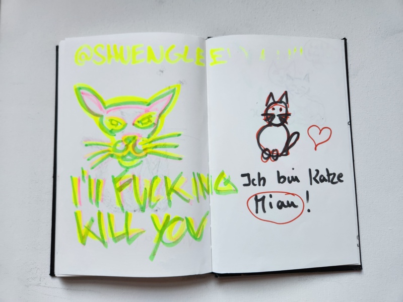 Handgezeichnete Katze Unbenannt
