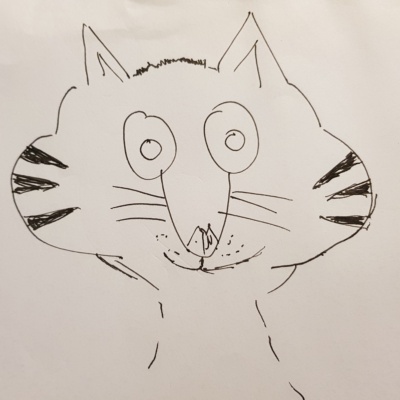 Katzenzeichnung, ohne Titel