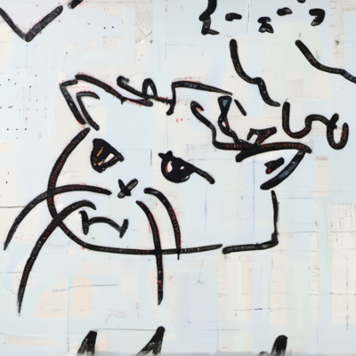 Lotte-Löwin im Stil basquiat