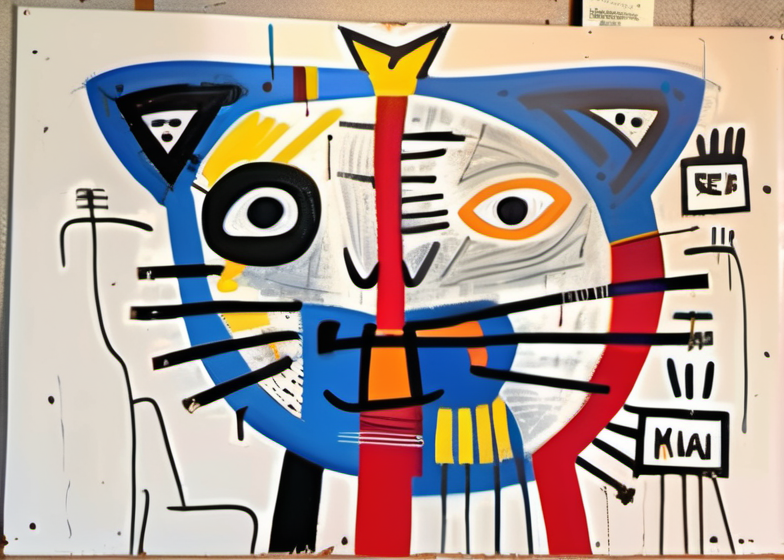 Cat-Dream im Stil von Basquiat