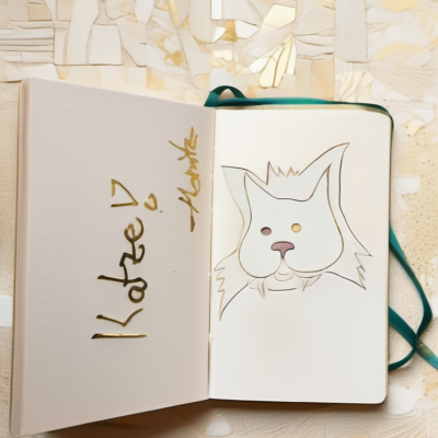 Wuschelkatze im Stil klimt