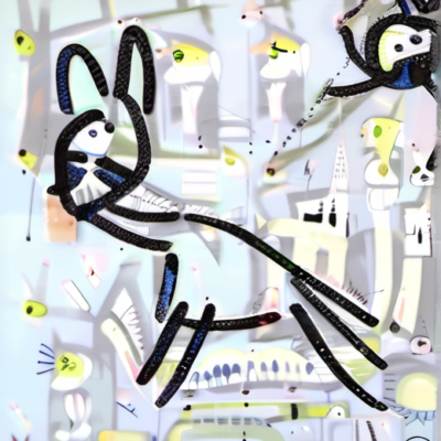 Zappelz im Stil basquiat