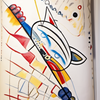 Burgschlitten im Stil kandinsky