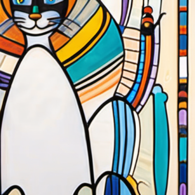 Wackelfuß im Stil hundertwasser
