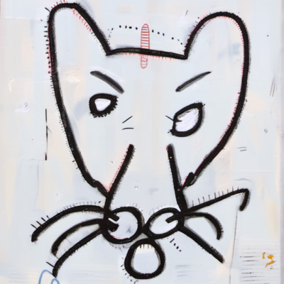 Zwinker im Stil basquiat