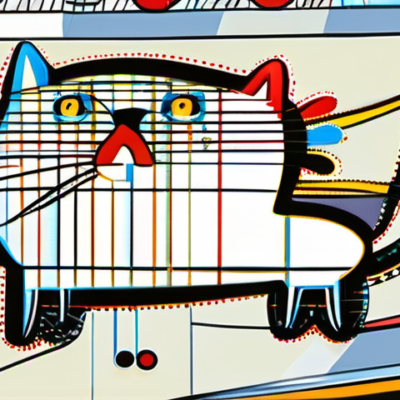 Schnurrwuschel im Stil kandinsky
