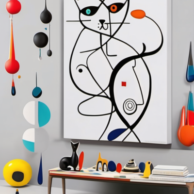 Hypno-Cat im Stil miro