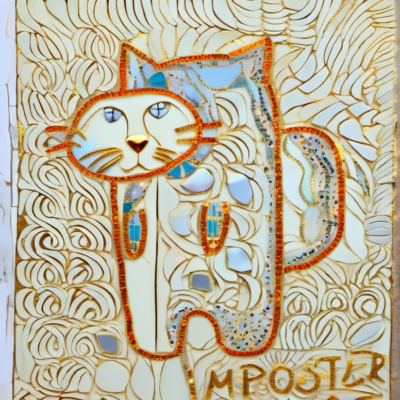 Wischelkatze im Stil klimt
