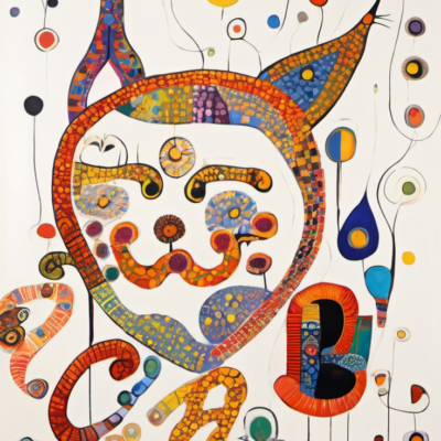 Goldmimi im Stil hundertwasser