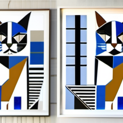 Tintenfeder im Stil picasso cubism