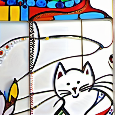 Schneewichtel im Stil hundertwasser