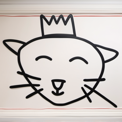 Wuschelkrone im Stil keith haring