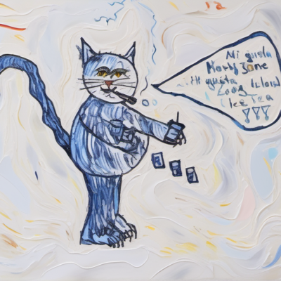Teehexe im Stil van gogh