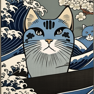 Herbert im Stil hokusai