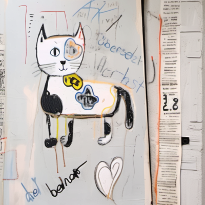 Herbstpfote im Stil basquiat