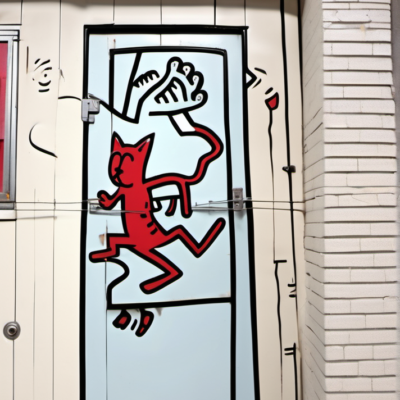Gatze im Stil keith haring