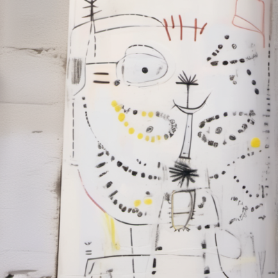 Pünktchen im Stil basquiat