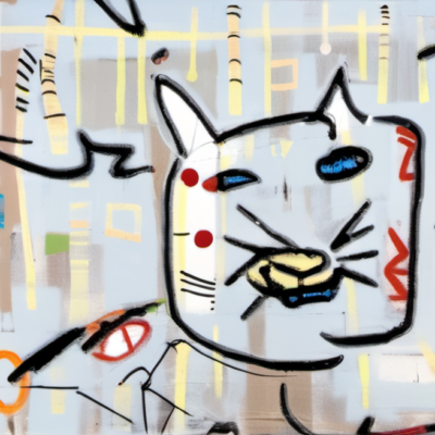 Zick Zack im Stil basquiat