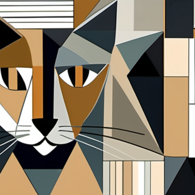 Wuschelblatt im Stil picasso cubism