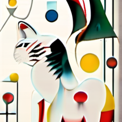 Mauz mit Herz im Stil kandinsky