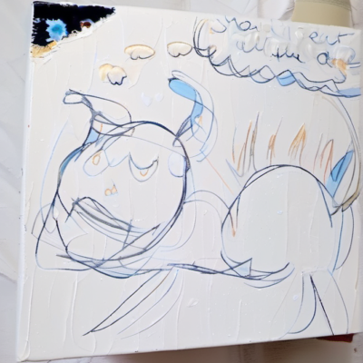 Wuschelmaus im Stil van gogh